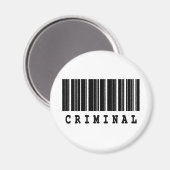 crimineel barcode ontwerp magneet (Voorkant / Achterkant)