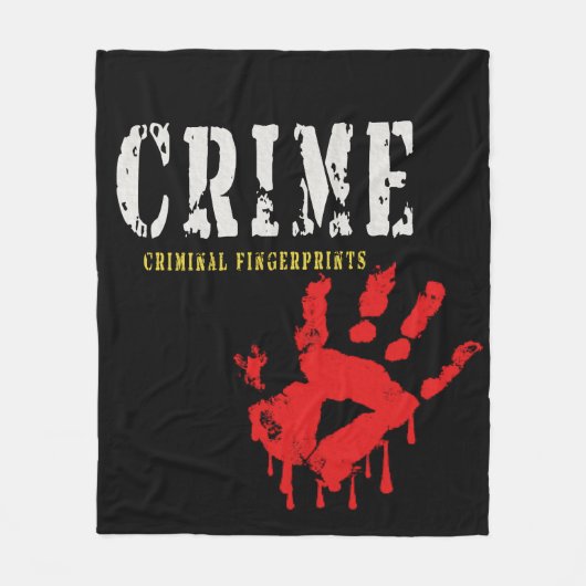 crimineel-criminele vingerafdrukken Fleece Blanket (Voorkant)