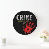 crimineel-criminele vingerafdrukken Wall Clock Grote Klok (Huis)