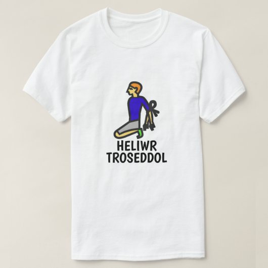 crimineel en Welsh text heliwr troseddol T-shirt (Design voorkant)