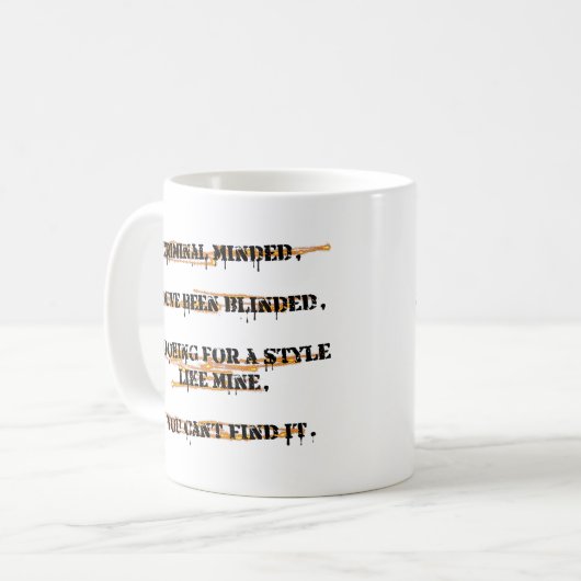 crimineel koffiemok (Voorkant links)