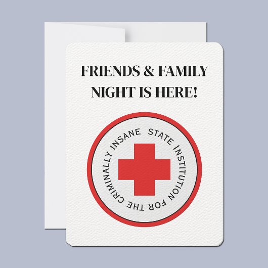 Crimineel krankzinnig Instituut Halloween Party Kaart