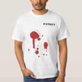 Crimineel krankzinnige patiënt bloedig t-shirt (Voorkant)