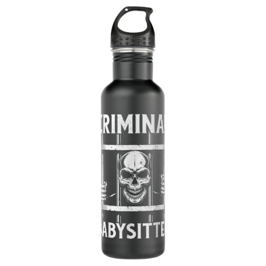 Criminele Babysitters Garde Gevangene Handboeien Waterfles (Voorkant)