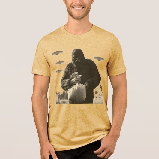 Criminele Bigfoot Tri-Blend Shirt (Voorkant)