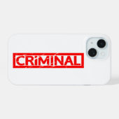 Criminele Stempel iPhone 15 Case (Achterkant horizontaal)