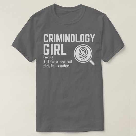 Criminologie Girl2 T-shirt (Design voorkant)