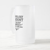 Criminologie Student geen Slaap Geen Geld Geen Lev Matglas Bierpul (Voorkant links)