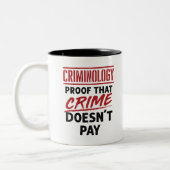 Criminology Proof that Crime Doesn't Pay Tweekleurige Koffiemok (Links)