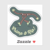 Crimp en Rip Retro Klim Karakter Sticker (Vel)