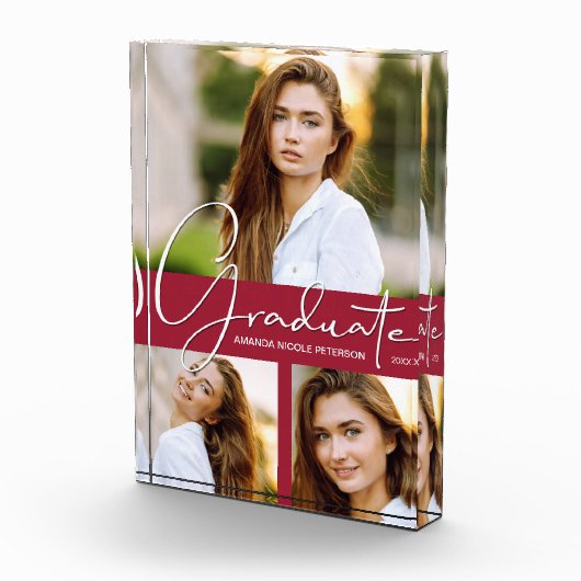 Crimson Afstuderen Collage Fotoblokken (Rechts)