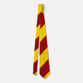 Crimson and Gold Broad Regimental Stripe Stropdas (Achterkant)