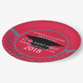 Crimson and Gray Kindergarten Graduation Party Papieren Bordje (Gekanteld)