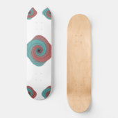 Crimson and Teal Vortex Persoonlijk Skateboard (Voorkant)