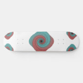 Crimson and Teal Vortex Persoonlijk Skateboard (Horizontaal)