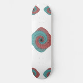 Crimson and Teal Vortex Persoonlijk Skateboard (Voorkant)