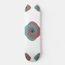 Crimson and Teal Vortex Persoonlijk Skateboard
