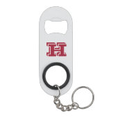Crimson and White Stainless Keychain Bottle Opener Mini Flessenopener (Achterkant)