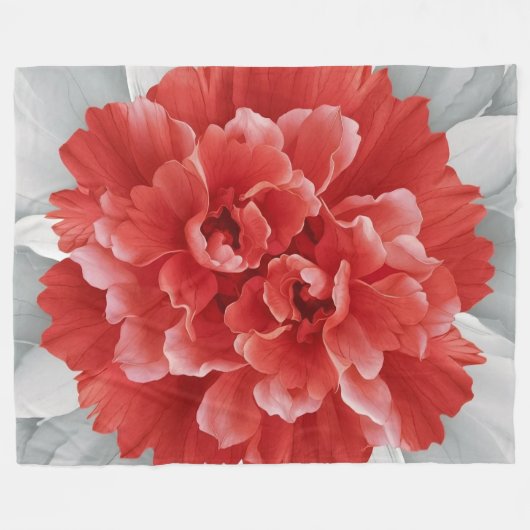 Crimson Azalea Fleece Blanket (Voorkant (Horizontaal))