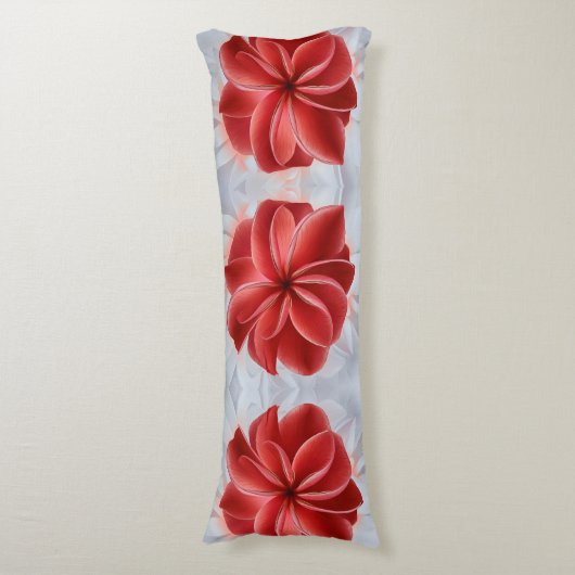 Crimson Azalea Lichaamskussen (Voorkant Verticaal)