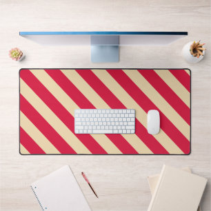 Crimson & Beige Diagonale Strepen Mat – Aanpassen