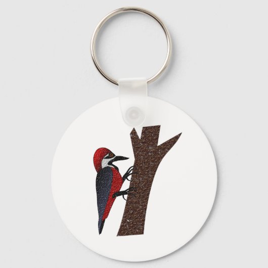 Crimson Bellied Woodpecker Sleutelhanger (Voorkant)