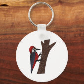 Crimson Bellied Woodpecker Sleutelhanger (Voorkant)