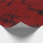Crimson & Black Skeletons Anatomie Cadeaupapier (Hoek)