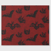 Crimson & Black Vampyre Bats Cadeaupapier (Vlak)