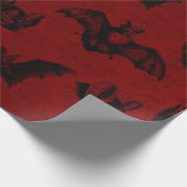 Crimson & Black Vampyre Bats Cadeaupapier (Hoek)