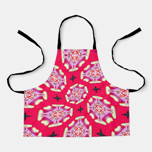 Crimson Bloempatronen Schort (Voorkant)