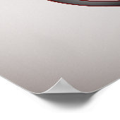 Crimson Bloom: Abstracte bloem met rood en zwart Poster (Hoek)