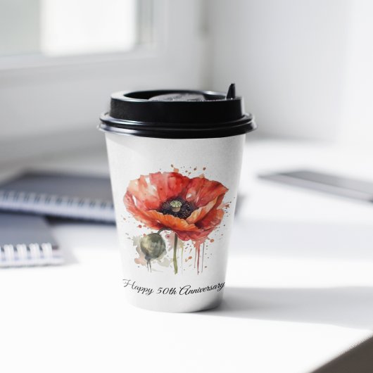 Crimson Bloom, custom Papieren Bekers