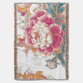 Crimson Bloom Deken (Voorkant Verticaal)