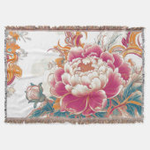 Crimson Bloom Deken (Voorkant)