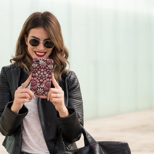 Crimson Bloom Elegance iPhone Hoesje