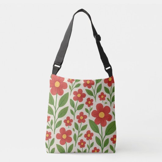 Crimson Bloom Garden Canvas tas (Voorkant)
