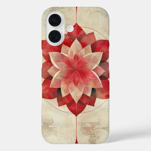 Crimson Bloom Mandala Case-Mate iPhone Case (Achterkant)
