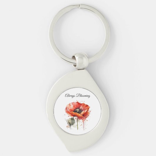 Crimson Bloom, op maat gemaakt Sleutelhanger (Voorkant)