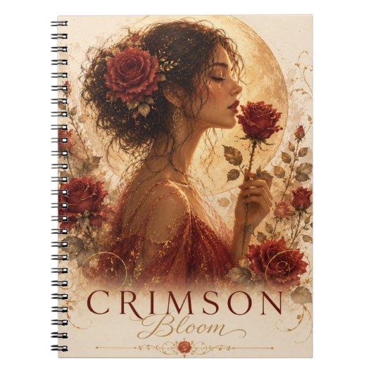Crimson Bloom Premium Notitieboek (Voorkant)