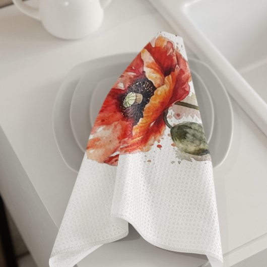 Crimson Bloom Theedoek