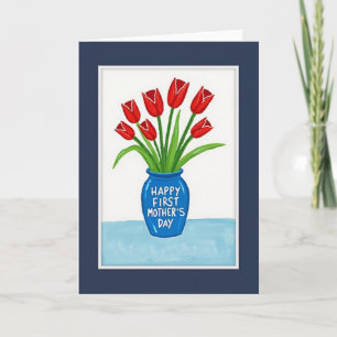 Crimson Blooms Patroonaart Kaart