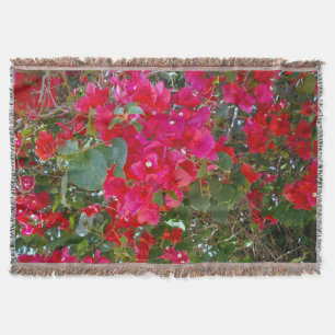 Crimson Blossoms: Dans van de rode bougainvilleas Deken