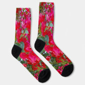 Crimson Blossoms: Dans van de rode bougainvilleas Sokken (Rechts)