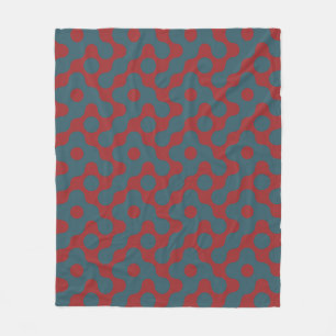 Crimson Blue Circle geometrisch art-nouveau patroo Fleece Deken