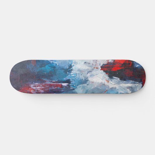 Crimson Blue Vapor Abstract Skateboard (Horizontaal)
