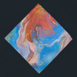 Crimson, Blush, Blue and Gold Marked Alcohol Ink Bandana<br><div class="desc">Een abstract gemarmerde alcoholinkt in een krimel,  een blauw en een blauw palet,  bedekt met gouden accenten.</div>