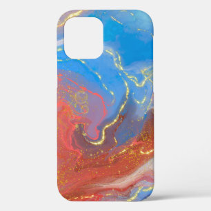 Crimson, Blush, Blue and Gold Marked Alcohol Ink  Case-Mate iPhone Case