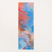 Crimson, Blush, Blue and Gold Marked Alcohol Ink Yogamat (Voorkant)