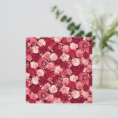 Crimson & Blush Naadloos Rozenpatroon Kaart (Staand voorkant)